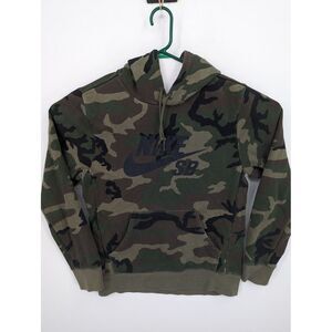 Nike SB Men's Green Camo Long Sleeve Pullover Hoodie Sweatshirt Small, EXCELLENT